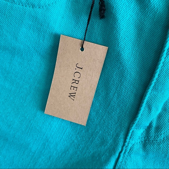 NWT J. Crew Stretch City Fit Green Denim Shorts Size 4 - Picture 4 of 8